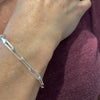 Real Solid 925 Sterling Silver Paperclip Paper Clip Bracelet 6.5"-7.5" 4MM
