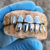 Real Solid 925 Sterling Silver Permanent Look Single Caps Custom Grillz