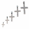 Real Solid 925 Sterling Silver Tennis Cross Pendant Iced Flooded Out CZ