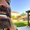 Real Solid 925 Sterling Silver White Enamel Bottom Six Teeth Grillz