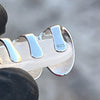 Real Solid 925 Sterling Silver White Enamel Top and Bottom Teeth Grillz Set