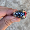 Red Reptile Eye Ring Snake Dinosaur Dragon Cat Lizard Stainless Steel