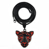 Red Spots Panther 36" Franco Chain Necklace