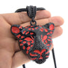 Red Spots Panther 36" Franco Chain Necklace