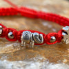 Red St Benedict Hamsa Hand Elephant Four-Leaf Clover Good Luck Bracelet