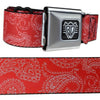 Red /White Paisley Buckle-Down Belt