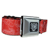 Red /White Paisley Buckle-Down Belt