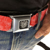 Red /White Paisley Buckle-Down Belt