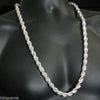 Rope Chain Necklace Silver Tone 10mm Thick x 30" Inch