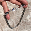 Rope Chain Retro Hip Hop Necklace Silver Tone 26" x 10MM Thick