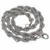 Rope Chain Retro Hip Hop Necklace Silver Tone 26" x 10MM Thick