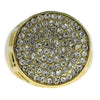 Round Micro Pave Gold Finish Iced Bling Ring