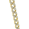 Sand Blast Gold Finish Rounded Bracelet 8.5"