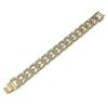 Sand Blast Gold Finish Squared Bracelet 8.5"