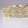 Sand Blast Gold Finish Squared Bracelet 8.5"