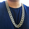 Sand Blast Hip Hop Chain Necklace Gold Finish Squared Links 30" 20MM