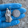 Santa Muerte 925 Sterling Silver AK47 Gun Moissanite VVS1 Pendant Dije De Plata