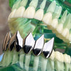 Shark Grillz Eight Bottom Teeth Plain Silver Tone