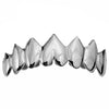 Shark Grillz Eight Bottom Teeth Plain Silver Tone