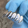 Shark Grillz Eight Top Teeth Plain Silver Tone