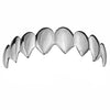 Shark Grillz Eight Top Teeth Plain Silver Tone