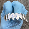 Shark Grillz Eight Top Teeth Plain Silver Tone