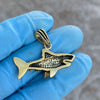 Shark Pendant 14K Gold Plated Over Solid 925 Sterling Silver