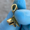 Shark Pendant 14K Gold Plated Over Solid 925 Sterling Silver