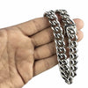 Silver 16" x 14MM 316L Stainless Steel Cuban Chain Necklace