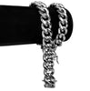 Silver 16" x 14MM 316L Stainless Steel Cuban Chain Necklace
