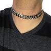 Silver 16" x 14MM 316L Stainless Steel Cuban Chain Necklace