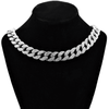 Silver 18" x 15MM Cuban Choker Chain