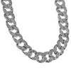 Silver 20" x 15MM Cuban Choker Chain