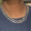 Silver 20" x 15MM Cuban Choker Chain