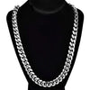 Silver 24" x 14MM 316L Stainless Steel Cuban Chain Necklace