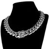 Silver 316L Stainless Steel 18" x 18MM Cuban Chain Necklace