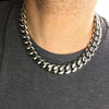 Silver 316L Stainless Steel 20" x 18MM Cuban Link Chain Necklace