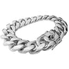 Silver 316L Stainless Steel Bracelet 7.5", 8.5", 9.5" x 18MM Thick