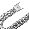 Silver 316L Stainless Steel Bracelet 7.5", 8.5", 9.5" x 18MM Thick