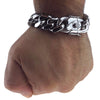 Silver 316L Stainless Steel Bracelet 7.5", 8.5", 9.5" x 18MM Thick