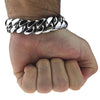 Silver 316L Stainless Steel Bracelet 7.5", 8.5", 9.5" x 18MM Thick