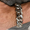 Silver 316L Stainless Steel Bracelet 7.5", 8.5", 9.5" x 18MM Thick