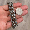 Silver 316L Stainless Steel Bracelet 7.5", 8.5", 9.5" x 18MM Thick