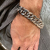 Silver 316L Stainless Steel Bracelet 7.5", 8.5", 9.5" x 18MM Thick