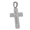 Silver 925 Sterling Silver 0.54CT Moissanite Double Cross Pendant