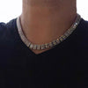 Silver Baguette Chain 10MM 18" Inch