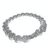 Silver Flower Cluster Bracelet 8"