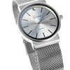 Silver /Silver Flat Band Hip Hop Watch