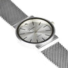 Silver /Silver Flat Band Hip Hop Watch