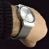 Silver /Silver Flat Band Hip Hop Watch